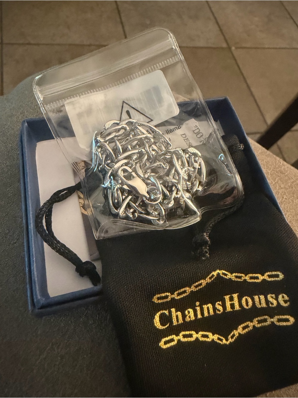 Silver Men's Chain Necklace - Shiny Silver Link Chain